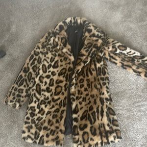 forever 21 faux fur leopard coat